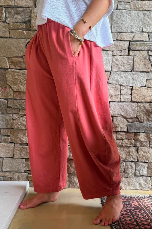 Lagen 7/8 Barrel Pant Indian Red